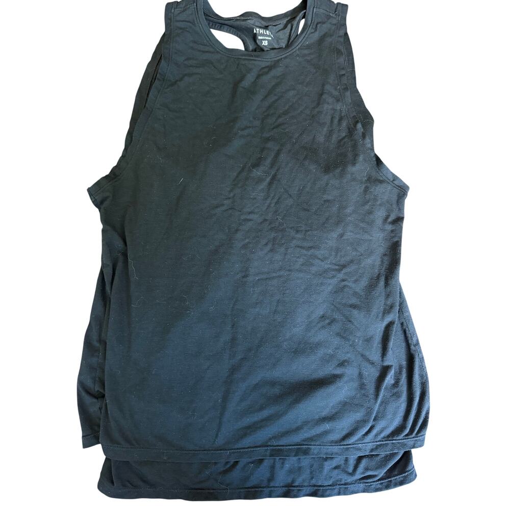 Athleta two layer racerback tank XS black